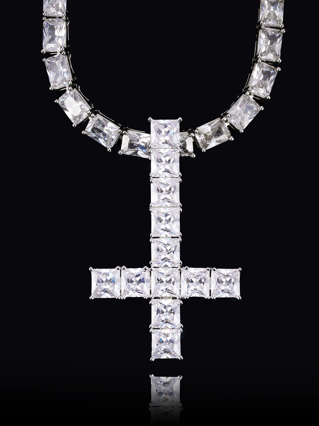 Kencarson Upside Down Baquette Cross pendant