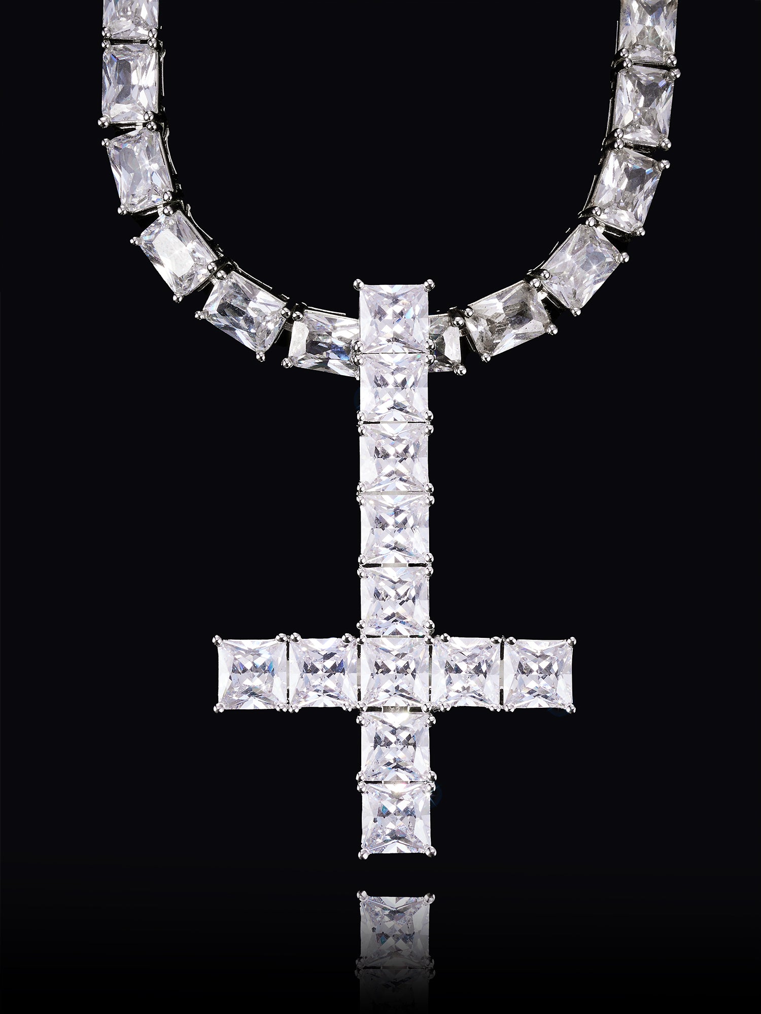 Kencarson Upside Down Baquette Cross pendant