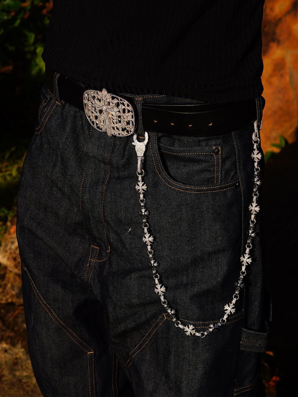 Chrome Hearts TYPE CROSS TROUSERS CHAIN