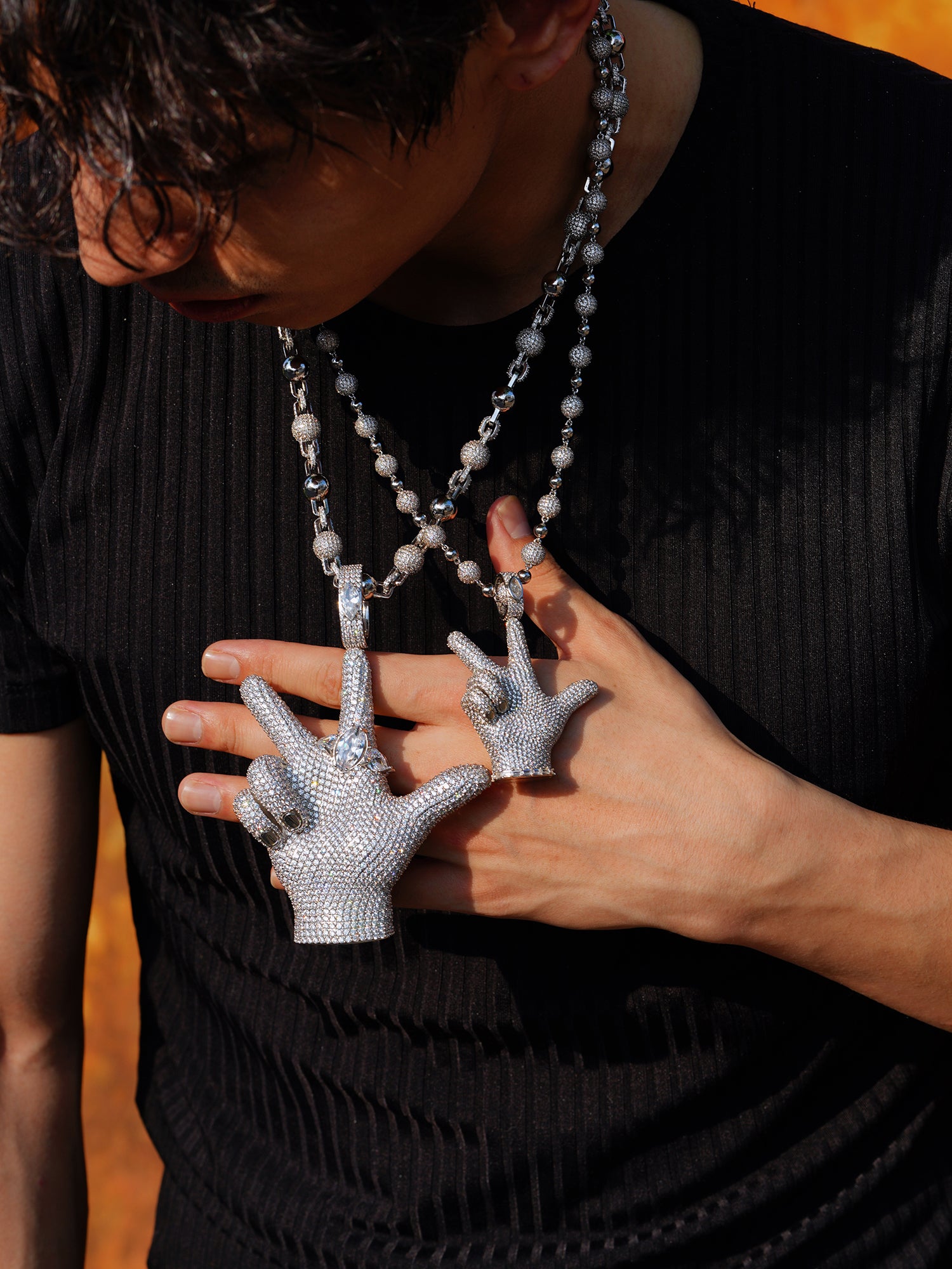 Playboicarti opium YVL finger pendant