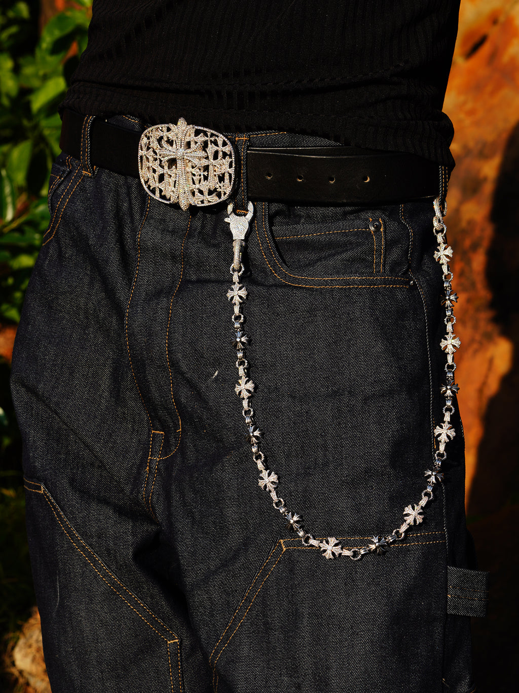 Chrome Hearts TYPE CROSS TROUSERS CHAIN