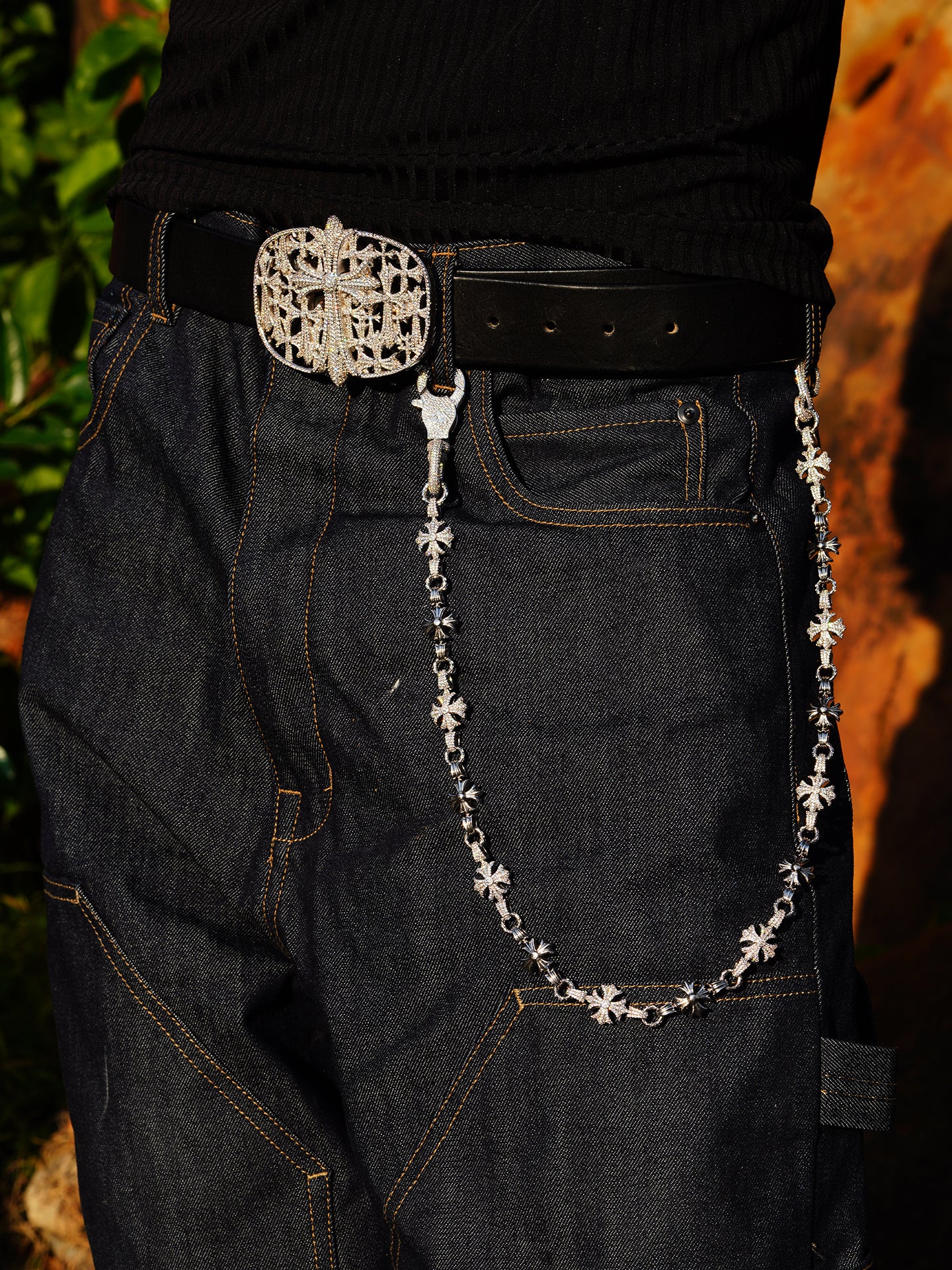 Chrome Hearts TYPE CROSS TROUSERS CHAIN