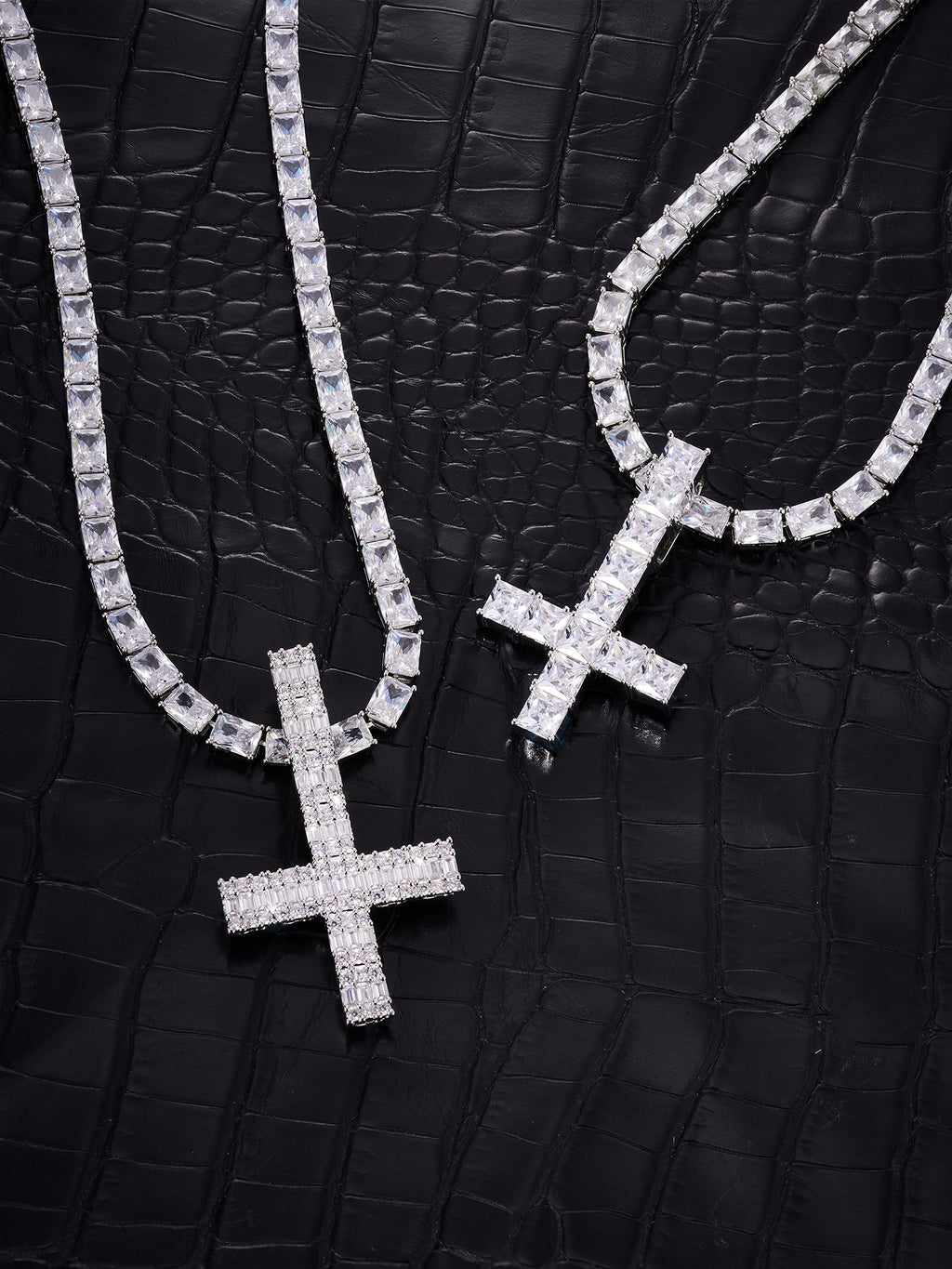 Kencarson Upside Down Baquette Cross pendant